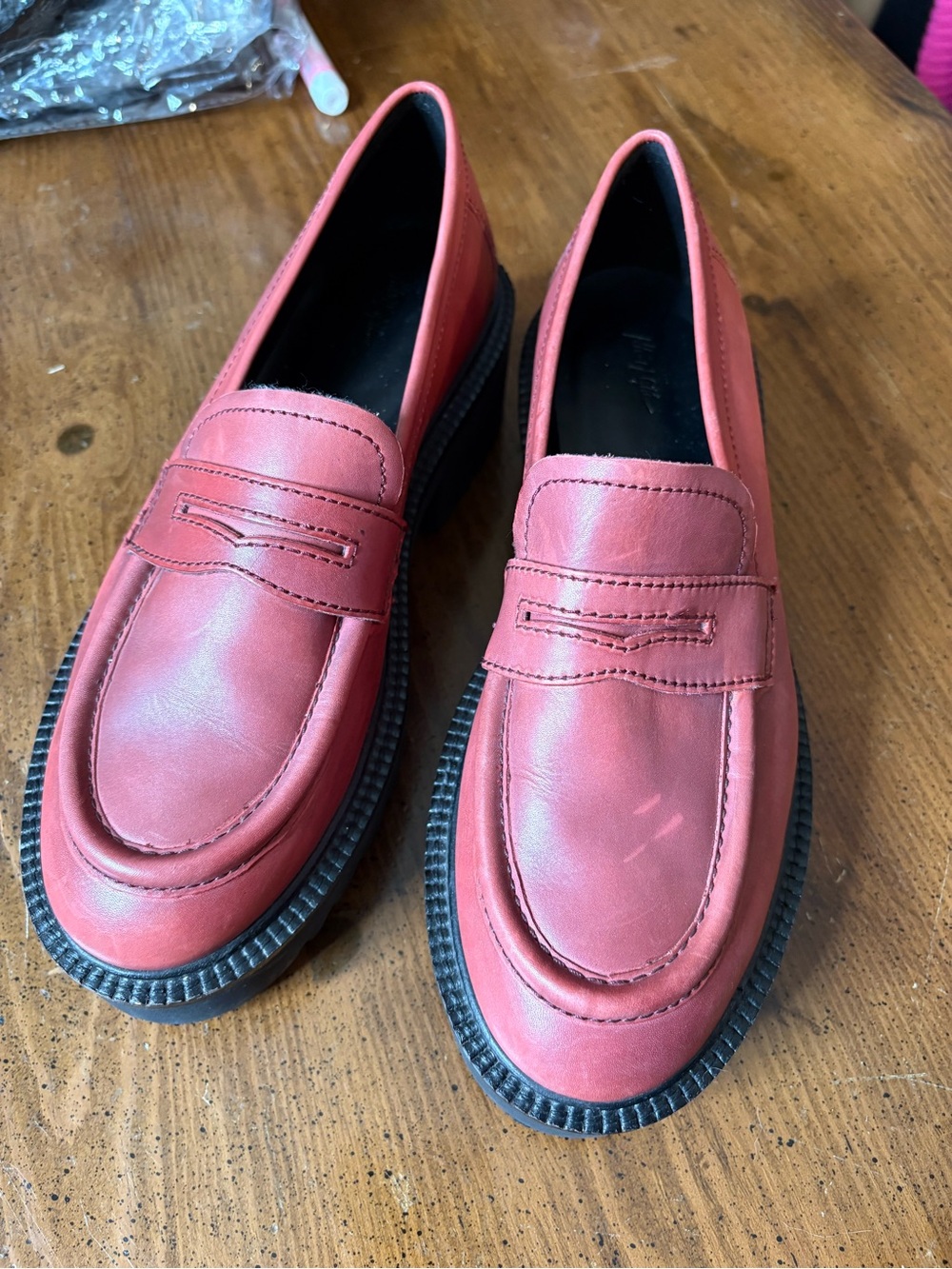 Nasty Gal Size 9 Dusty Pink Chunky Loafers NWOT